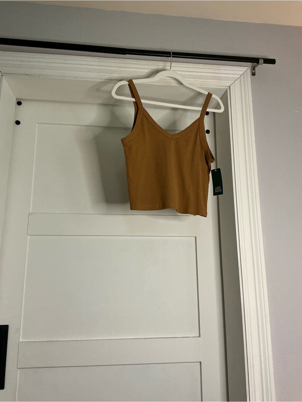 wild fable Cropped Ribbed Cami Tank - Caramel